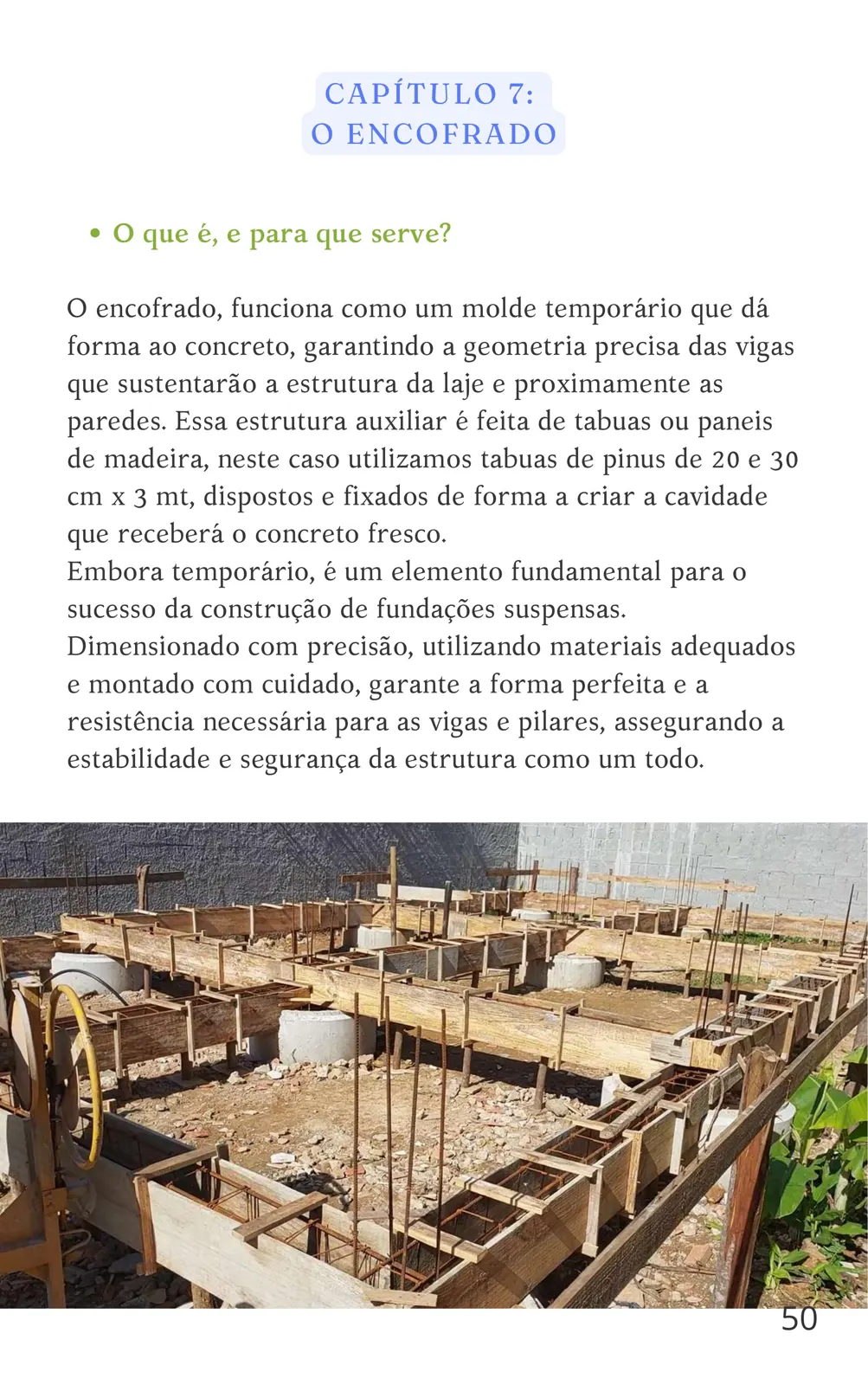 Encofrado: o molde que dá forma às vigas